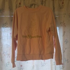 Disney Peach Embroidered Sweatshirt